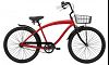 beach cruiser bicycle with fender and basket